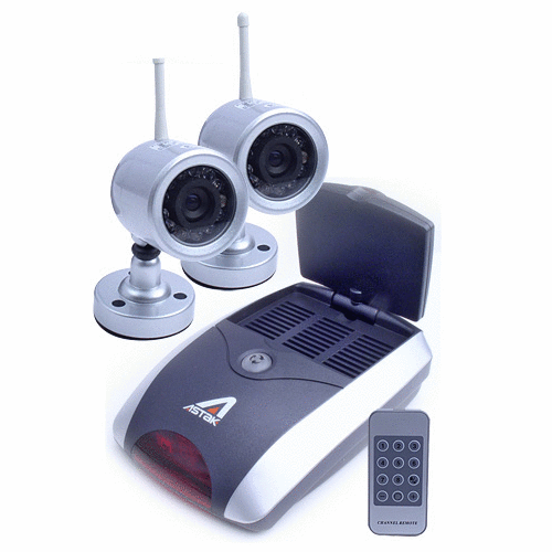 Astak WL812C2 2.4GHz Wireless Night Vision Security Camera Set (2 Cameras)